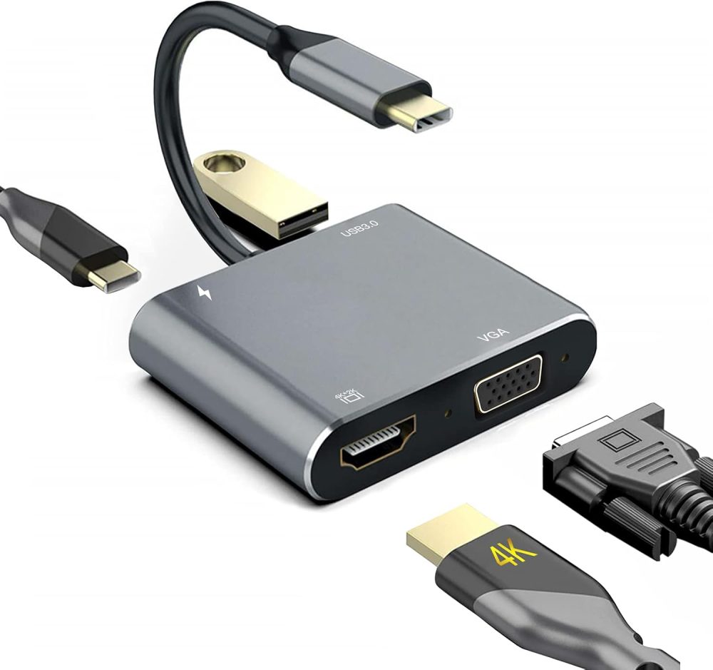 Type-C to 4-in-1 Converter USB Hub