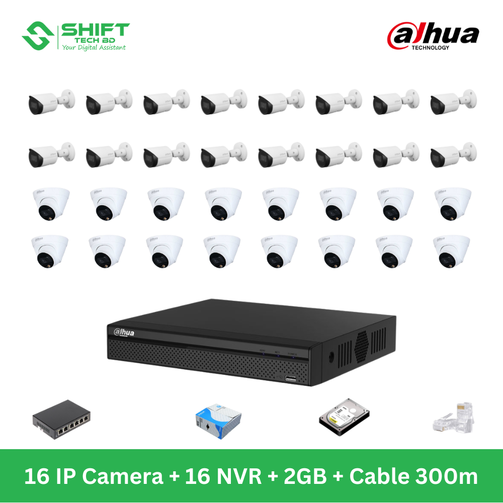Dahua 16 Unit IP Camera Package Price in Bangladesh
