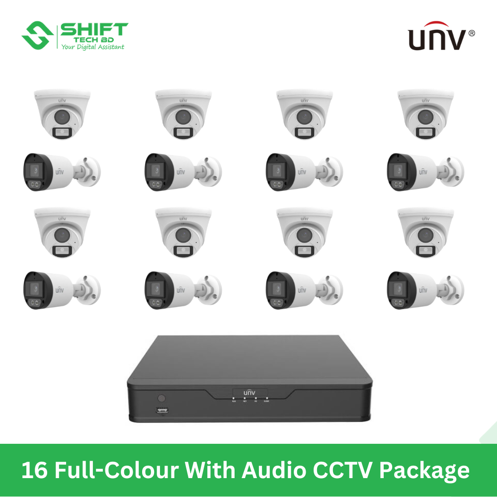 16 Full-Colour With Audio CCTV Camera Package