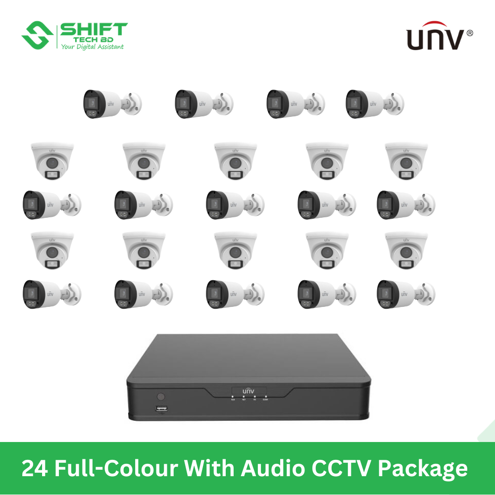 24 Full-Colour With Audio CCTV Camera Package