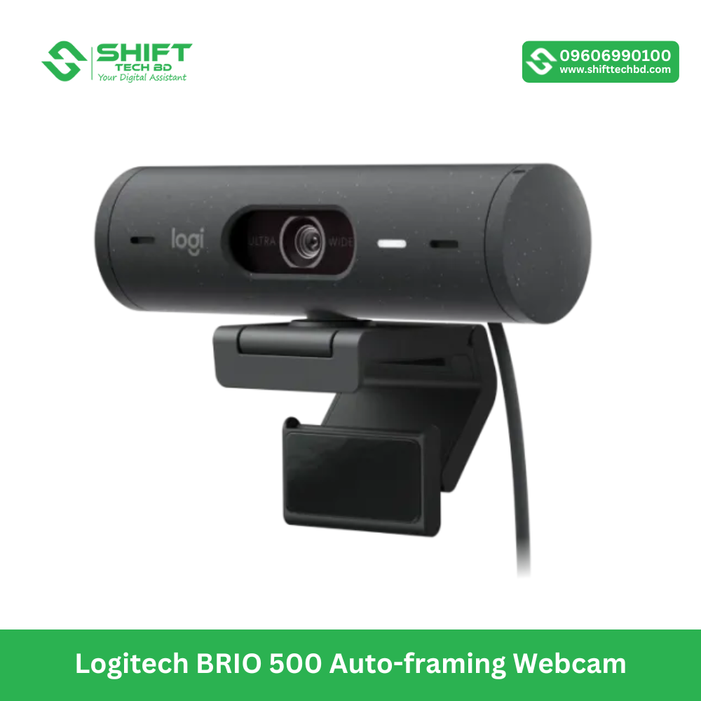 Logitech BRIO 500 Full HD 1080p 4MP Auto-framing Webcam