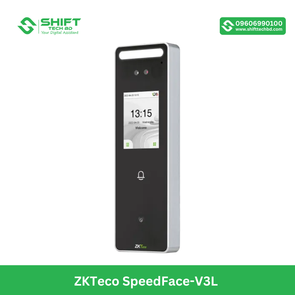 ZKTeco SpeedFace-V3L Biometric Time Attendance and Access Control Terminal