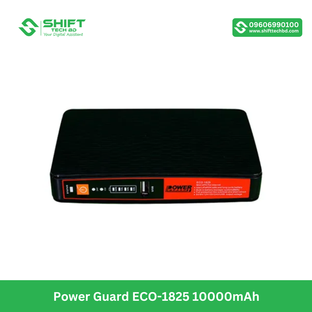 Power Guard ECO-1825 10000mAh Mini DC UPS for Router