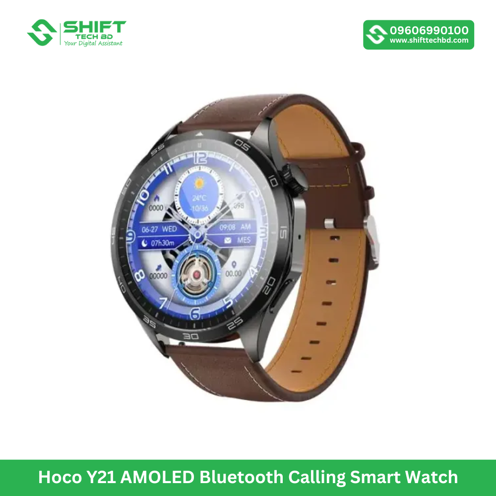 Hoco Y21 AMOLED Bluetooth Calling Smart Watch
