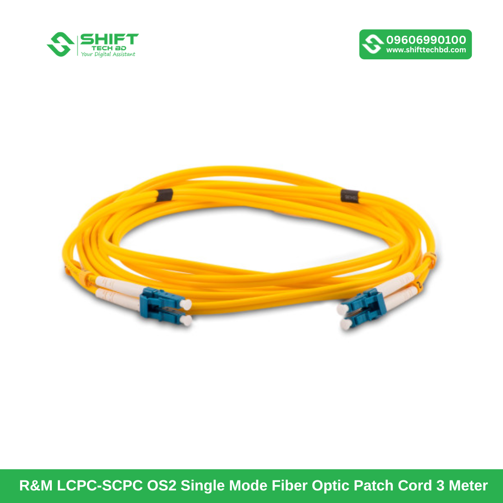 R&M LCPC-SCPC OS2 Single Mode Fiber Optic Patch Cord