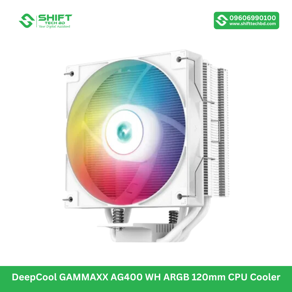 DeepCool GAMMAXX AG400 WH ARGB 120mm CPU Cooler