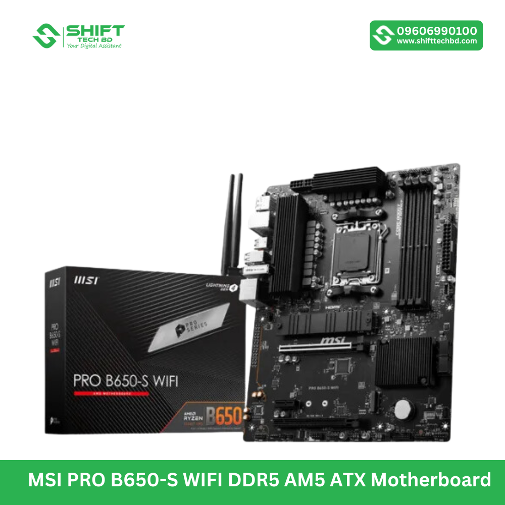 MSI PRO B650-S WIFI DDR5 AM5 ATX Motherboard