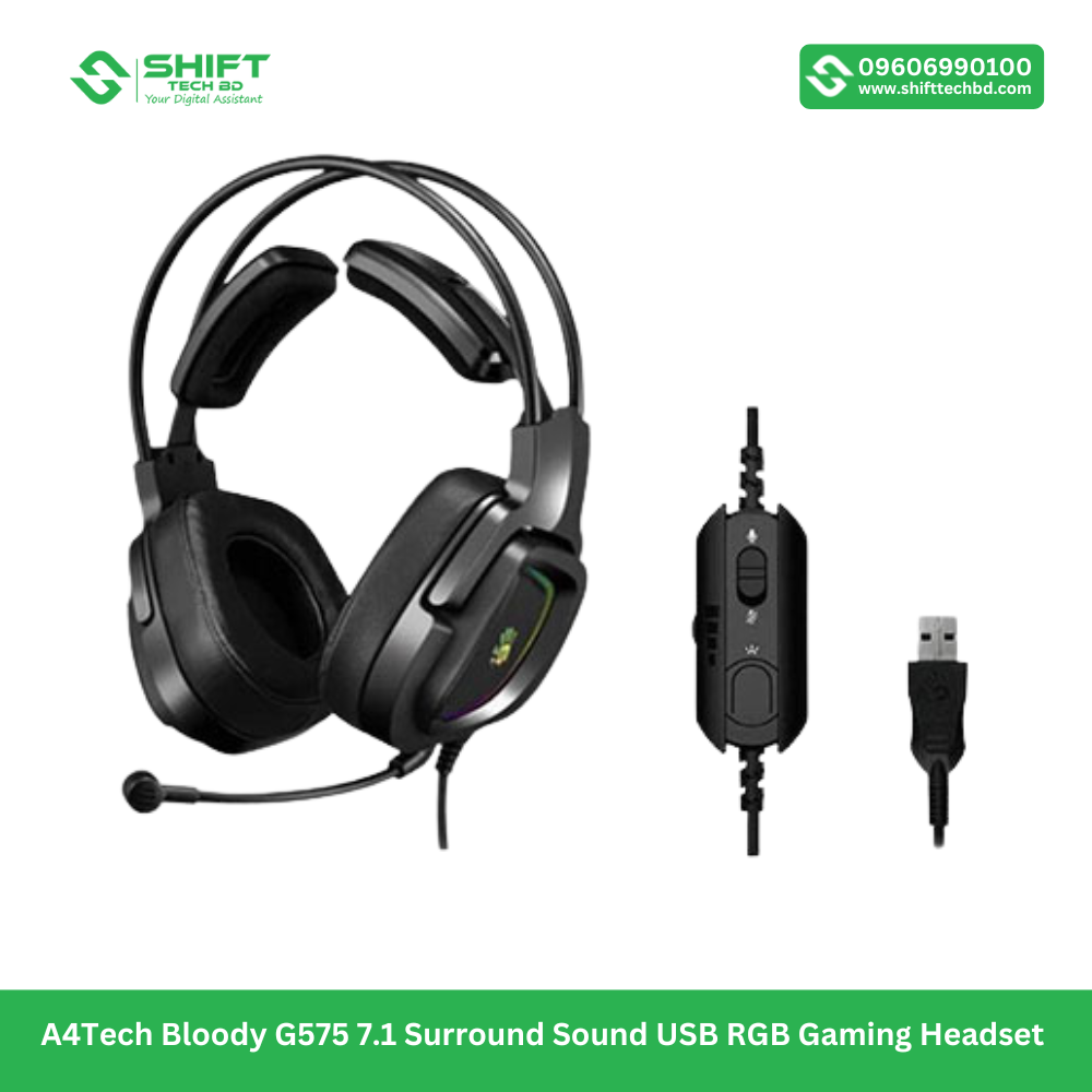 A4Tech Bloody G575 7.1 Surround Sound USB RGB Gaming Headset
