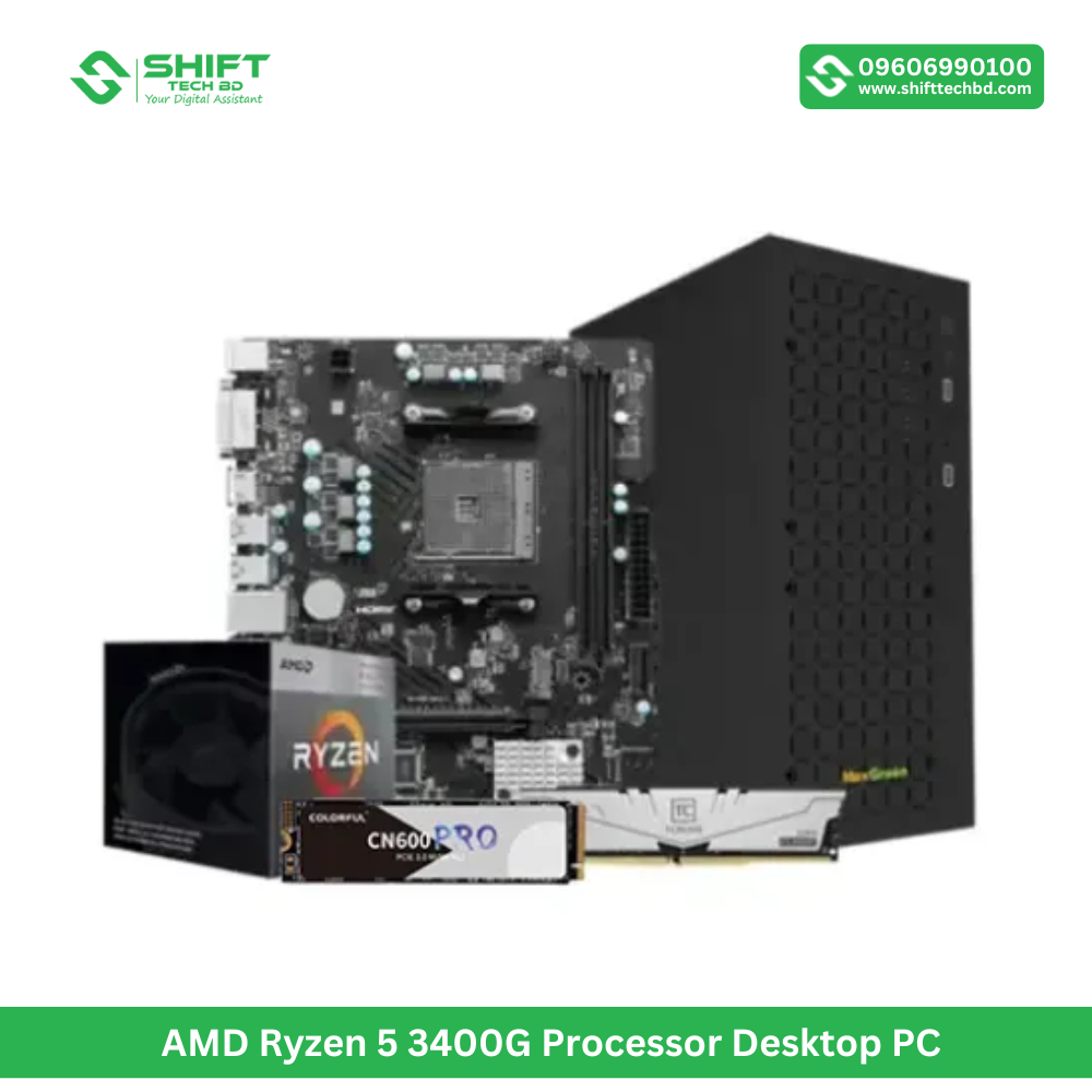 AMD Ryzen 5 3400G Processor Desktop PC
