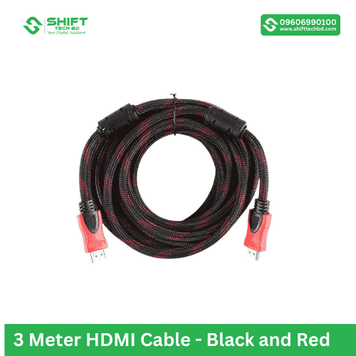 3 Meter HDMI Cable - Black and Red