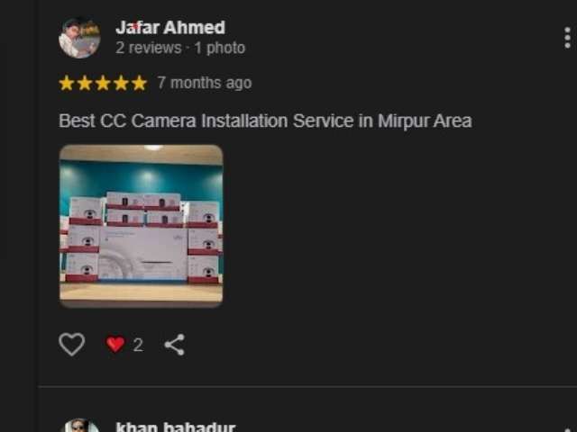 Customer Review of CCTV Camera Installation Services