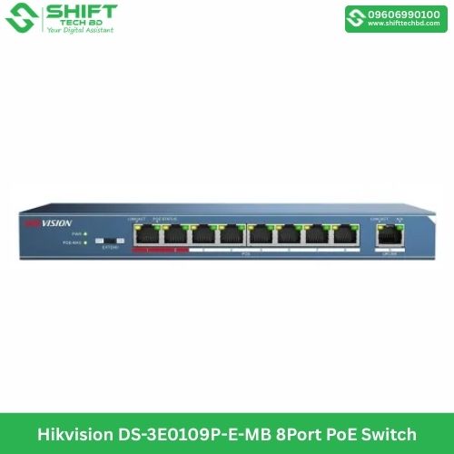 Hikvision DS-3E0109P-E-MB 8Port PoE Switch